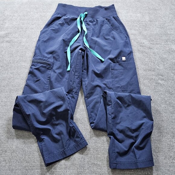 Figs Scrub Pants Womens XXS Yola Navy Blue FREEx Lined  High Waist W23SW2007 - Picture 7 of 14